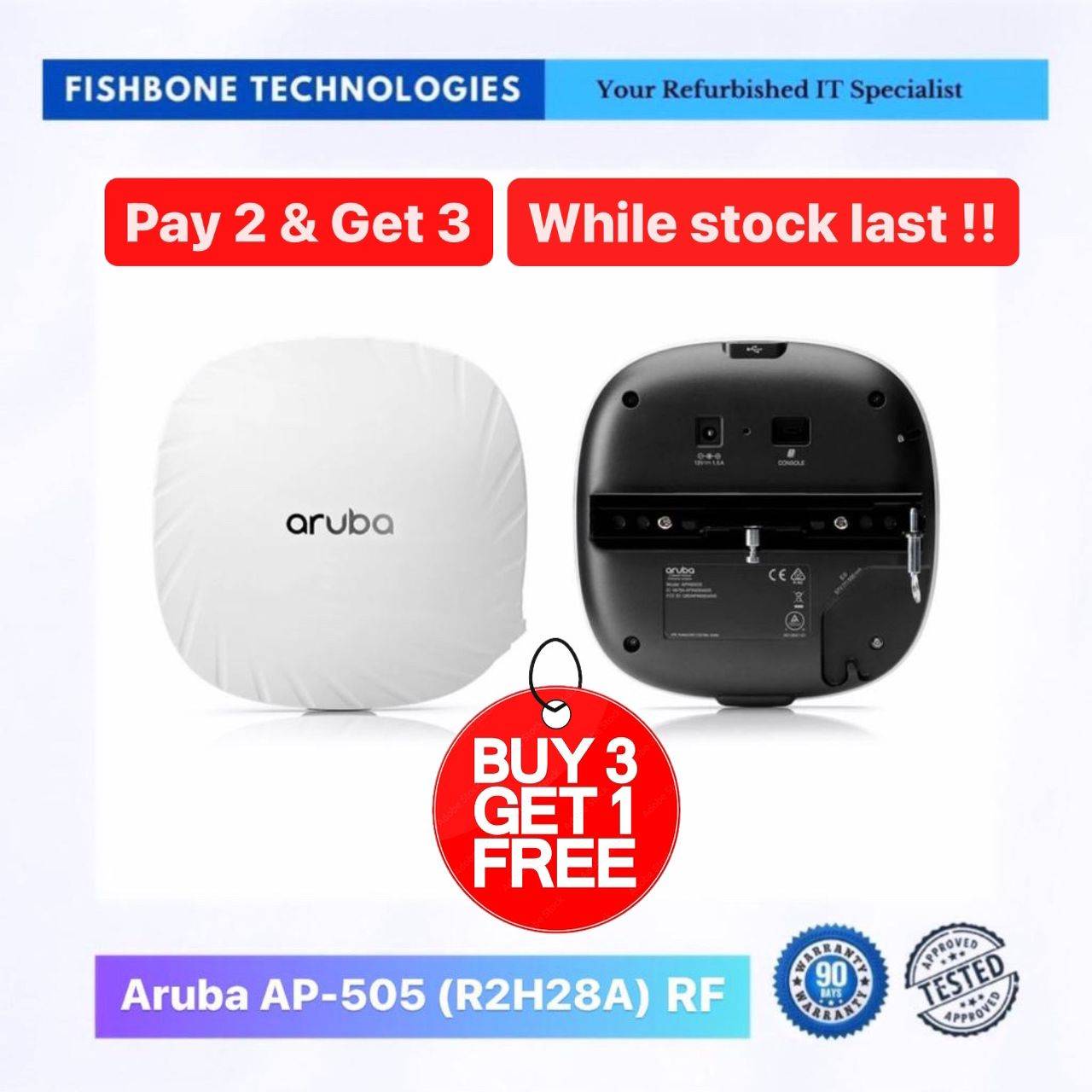 Refurbished Aruba AP 505 Access Point R2H28A refurbished-aruba-ap-505-access-point-r2h28a